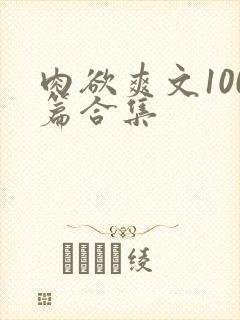 肉欲爽文100篇合集封面