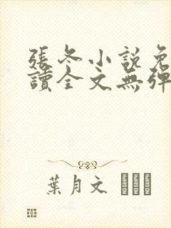 张冬小说免费阅读全文无弹窗