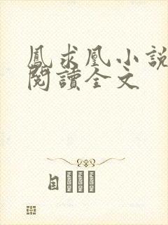 凤求凰小说免费阅读全文