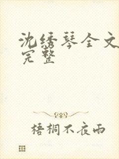 沈绣琴全文阅读完整