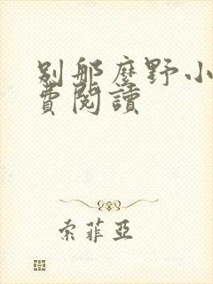别那么野小说免费阅读封面