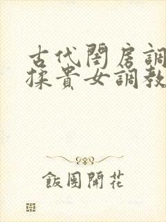 古代闺房调教h揉贵女调教记