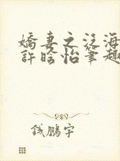 娇妻之泛海之舟许晗怡笔趣阁