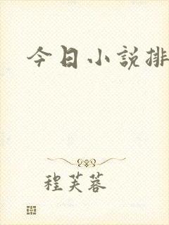 今日小说排行榜封面