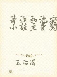 萧渊和沈安安的小说免费阅读