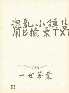混乱小镇售票员用B检票TXT