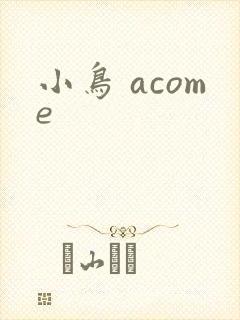 小鸟 acome封面