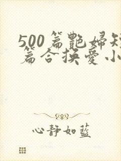 500篇艳妇短篇合换爱小说封面