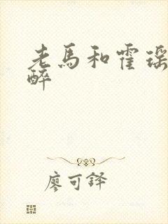 老马和霍瑶瑶喝醉