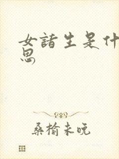 女诸生是什么意思