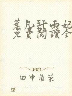 叶凡轩雨妃小说免费阅读全文下载