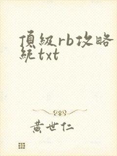 顶级rb攻略系统txt封面