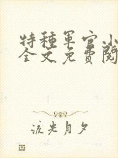 特种军官小小妻全文免费阅读封面