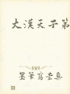 大汉天子第一部封面