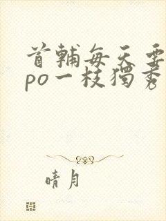 首辅每天要不够po一枝独秀全文封面