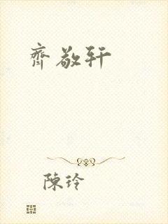 齐敬轩封面