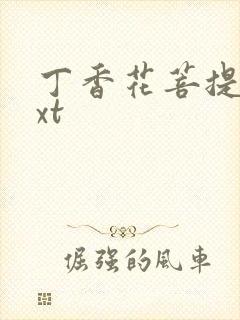 丁香花菩提树txt