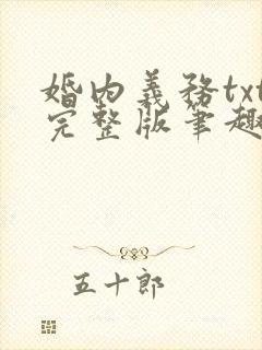 婚内义务txt完整版笔趣阁