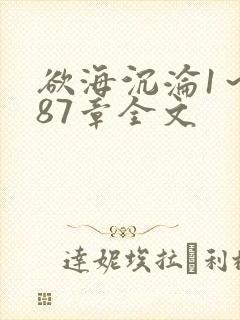 欲海沉沦1～887章全文封面
