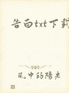 告白txt下载