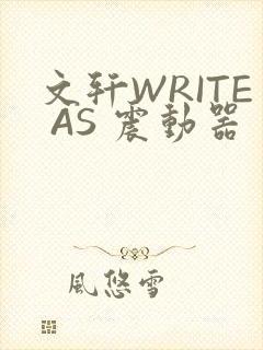 文轩WRITE AS 震动器封面