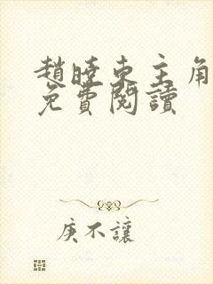 赵晓东主角小说免费阅读