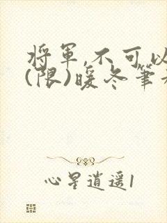 将军,不可以!(限)暖冬笔趣阁免费阅读