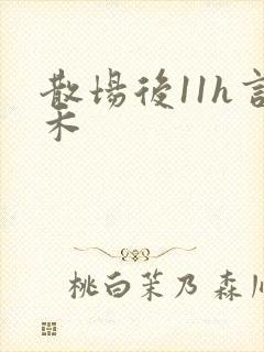 散场后11h言禾