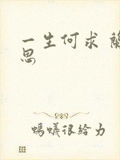 一生何求 兰思思