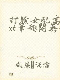 打脸女配高攀txt笔趣阁无弹窗
