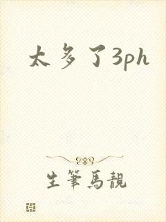 太多了3ph封面