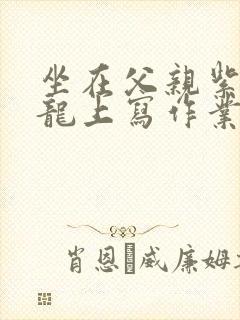 坐在父亲紫色大龙上写作业