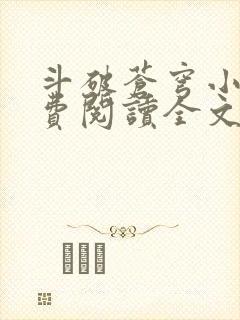 斗破苍穹小说免费阅读全文无弹窗封面