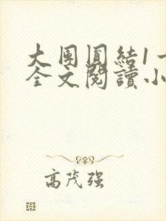 大团圆结1一6全文阅读小说