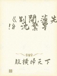 《别闹,薄先生!》沈繁星封面