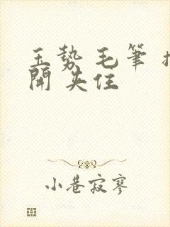 玉势 毛笔 撑开 夹住