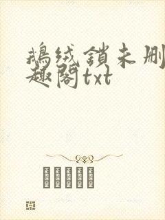鹅绒锁未删除笔趣阁txt