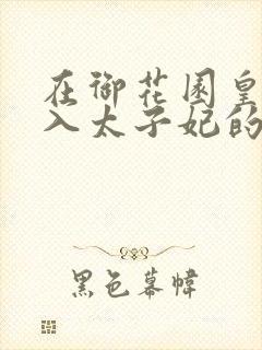 在御花园皇上进入太子妃的小说