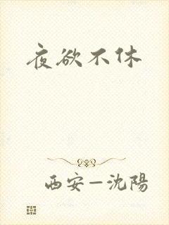 夜欲不休封面