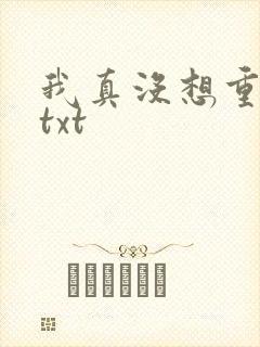 我真没想重生啊txt