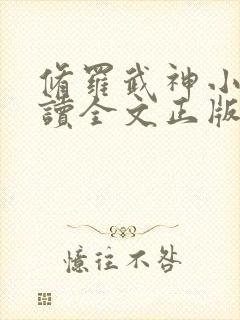 修罗武神小说阅读全文正版封面