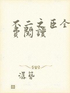 不二之臣全文免费阅读