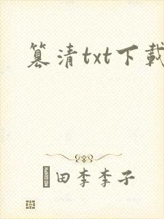 篡清txt下载