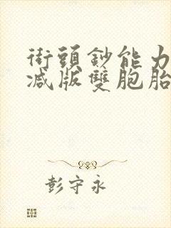 街头钞能力无删减版双胞胎封面