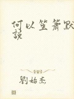 何以笙箫默 小说封面
