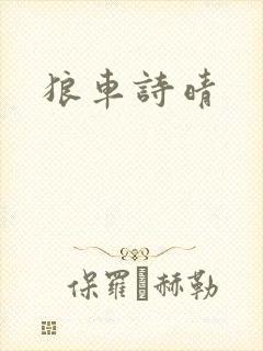狼车诗晴封面