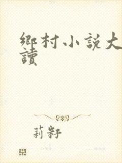 乡村小说大全阅读封面