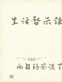 生活启示录结局