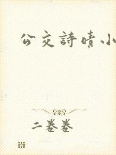 公交诗晴小说封面