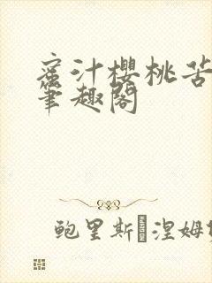 蜜汁樱桃苦咖啡笔趣阁封面
